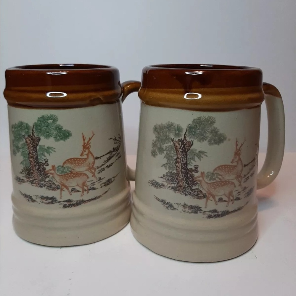 Vintage Ceramic Deer Tankard’s (2)